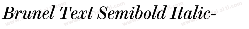Brunel Text Semibold Italic字体转换